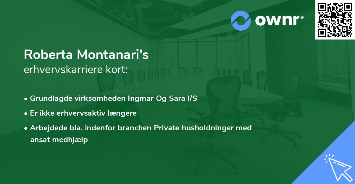 Roberta Montanari's erhvervskarriere kort