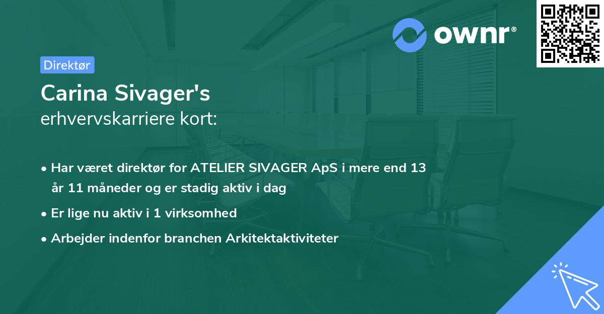 Carina Sivager's erhvervskarriere kort