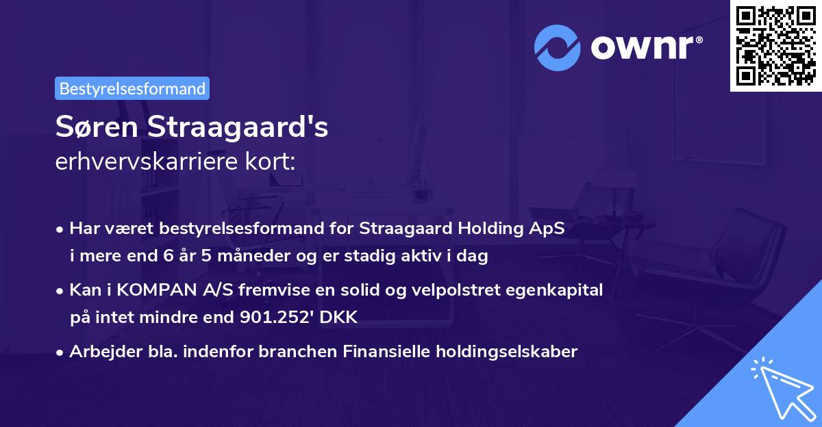 Søren Straagaard's erhvervskarriere kort