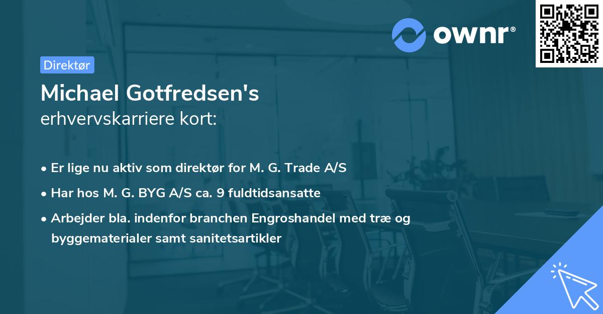 Michael Gotfredsen's erhvervskarriere kort
