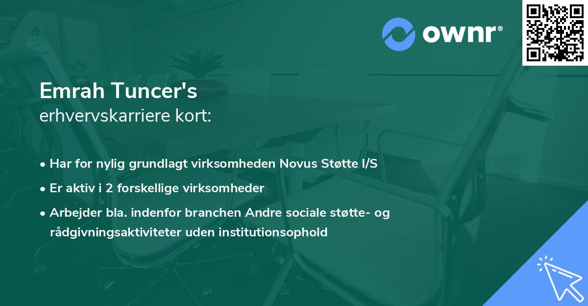 Emrah Tuncer's erhvervskarriere kort