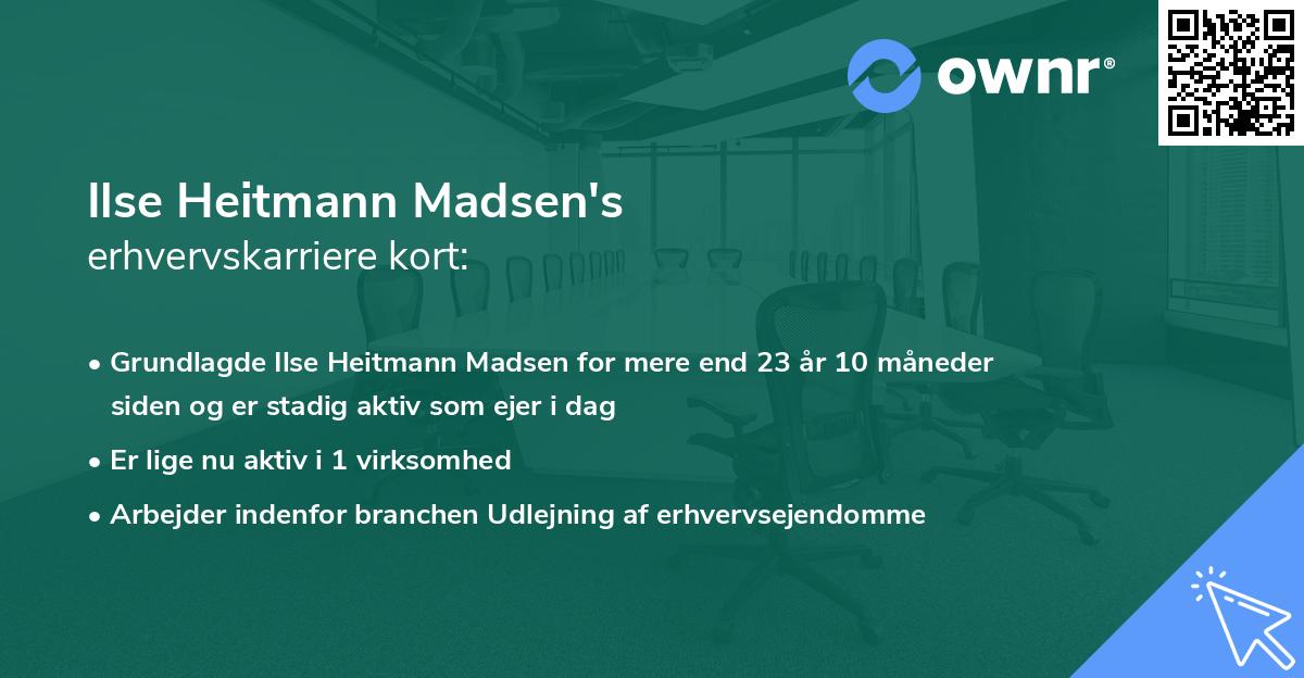 Ilse Heitmann Madsen's erhvervskarriere kort