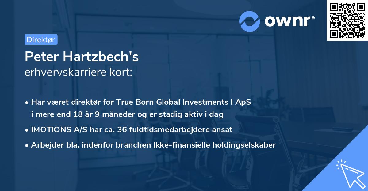 Peter Hartzbech's erhvervskarriere kort