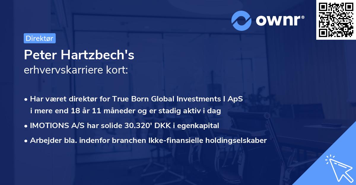 Peter Hartzbech's erhvervskarriere kort
