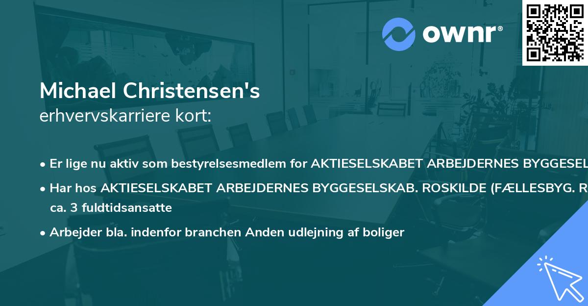 Michael Christensen's erhvervskarriere kort