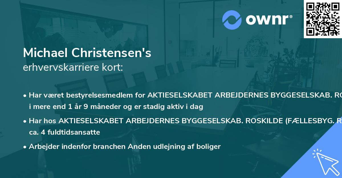 Michael Christensen's erhvervskarriere kort