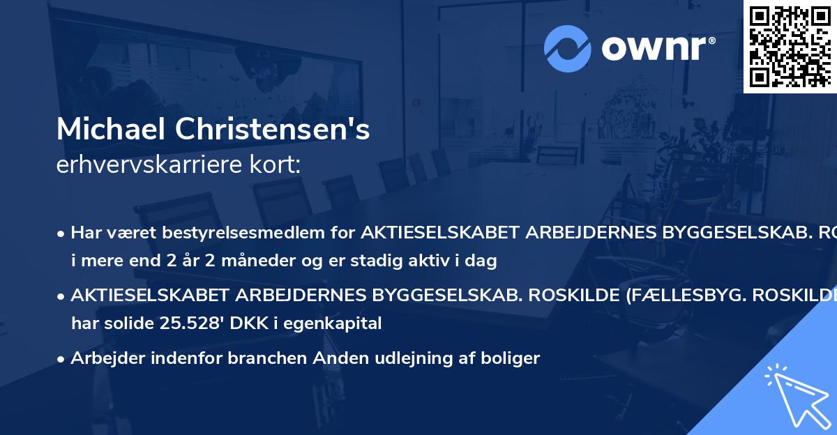 Michael Christensen's erhvervskarriere kort