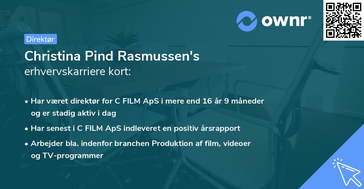 Christina Pind Rasmussen's erhvervskarriere kort