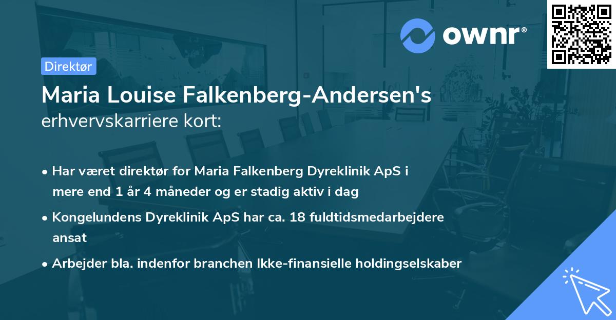 Maria Louise Falkenberg-Andersen's erhvervskarriere kort
