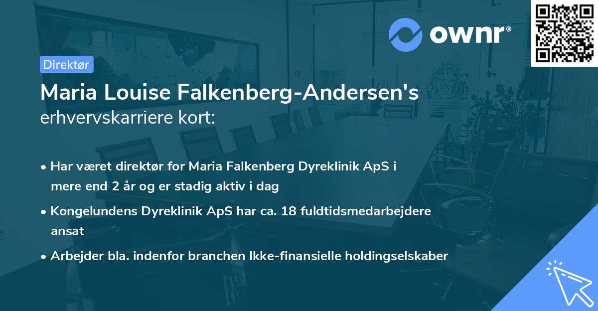 Maria Louise Falkenberg-Andersen's erhvervskarriere kort