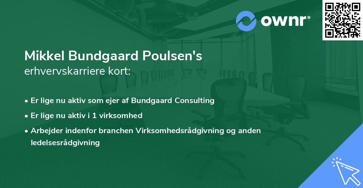 Mikkel Bundgaard Poulsen's erhvervskarriere kort