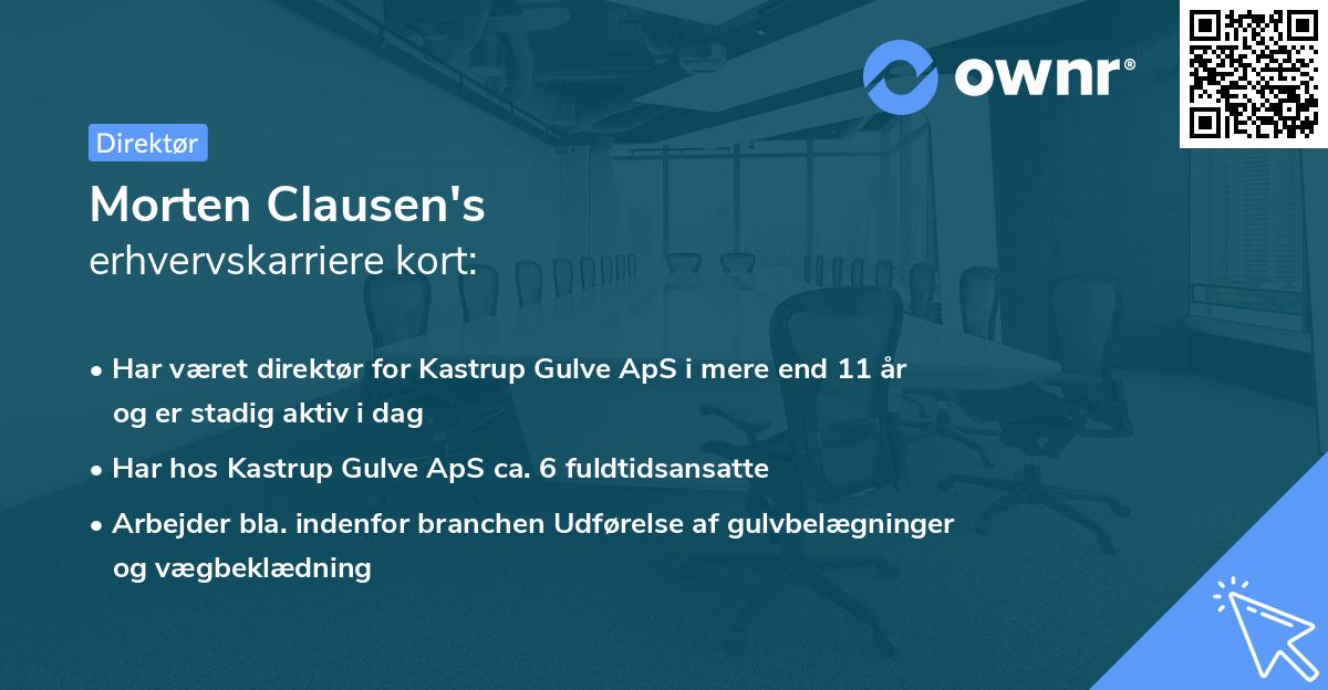 Morten Clausen's erhvervskarriere kort