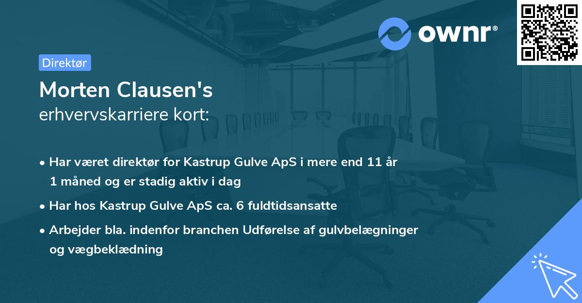 Morten Clausen's erhvervskarriere kort