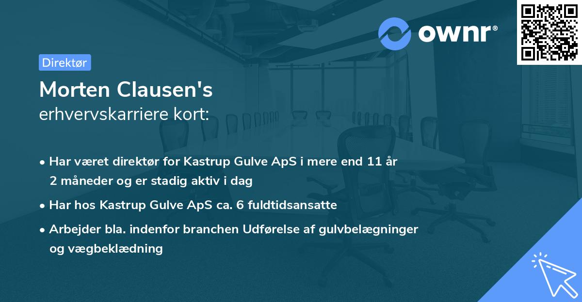 Morten Clausen's erhvervskarriere kort