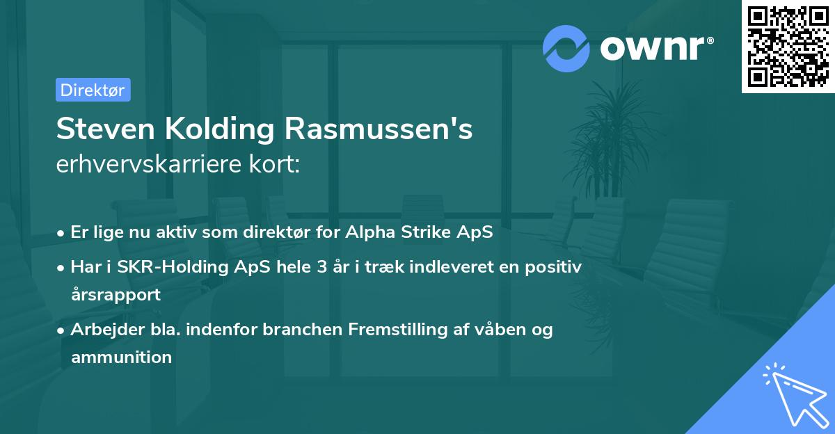Steven Kolding Rasmussen's erhvervskarriere kort