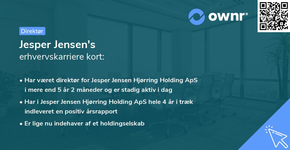 Jesper Jensen's erhvervskarriere kort