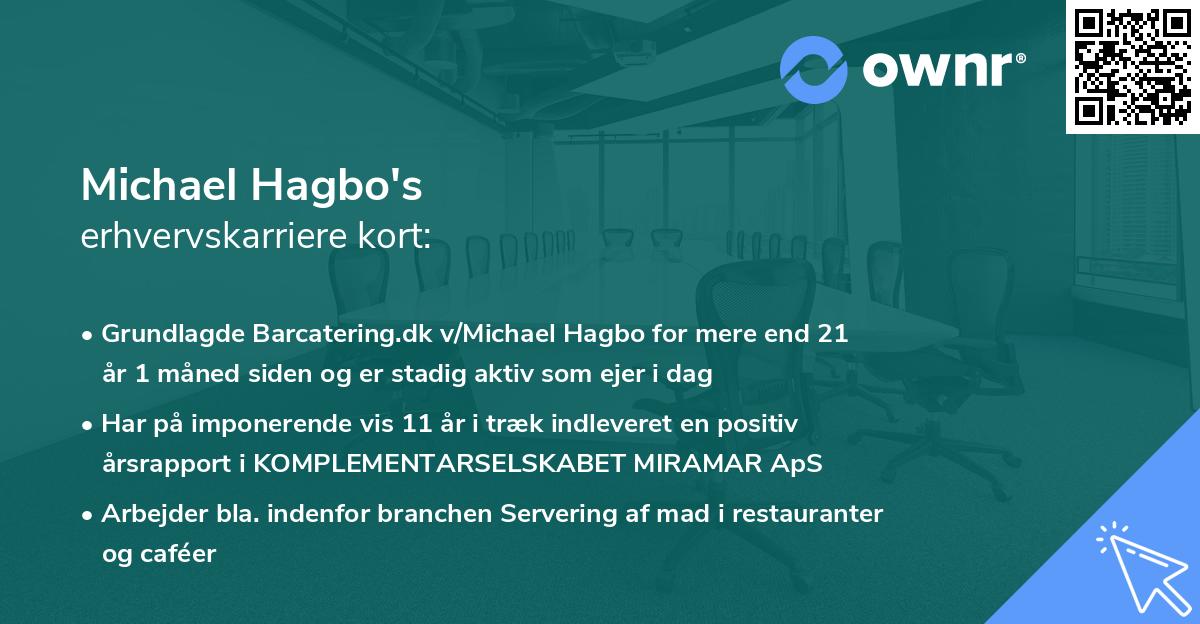 Michael Hagbo's erhvervskarriere kort