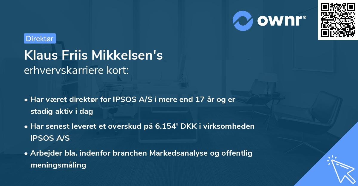 Klaus Friis Mikkelsen's erhvervskarriere kort