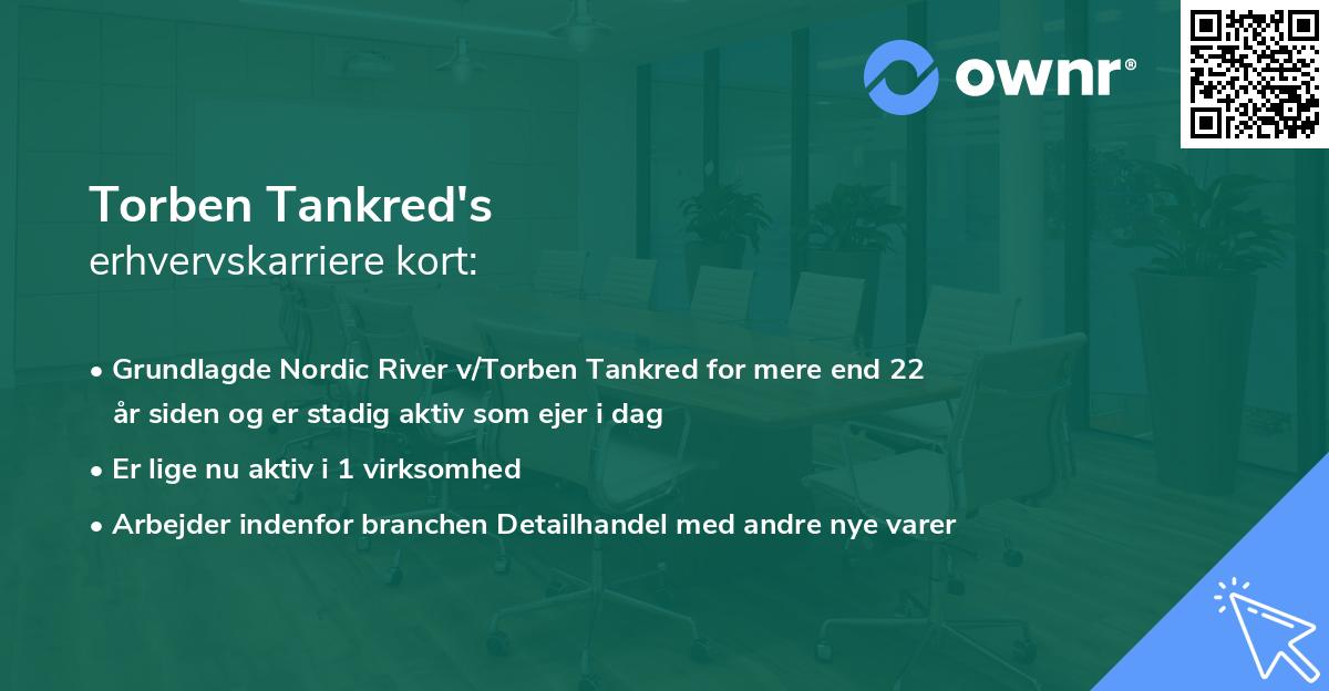 Torben Tankred's erhvervskarriere kort