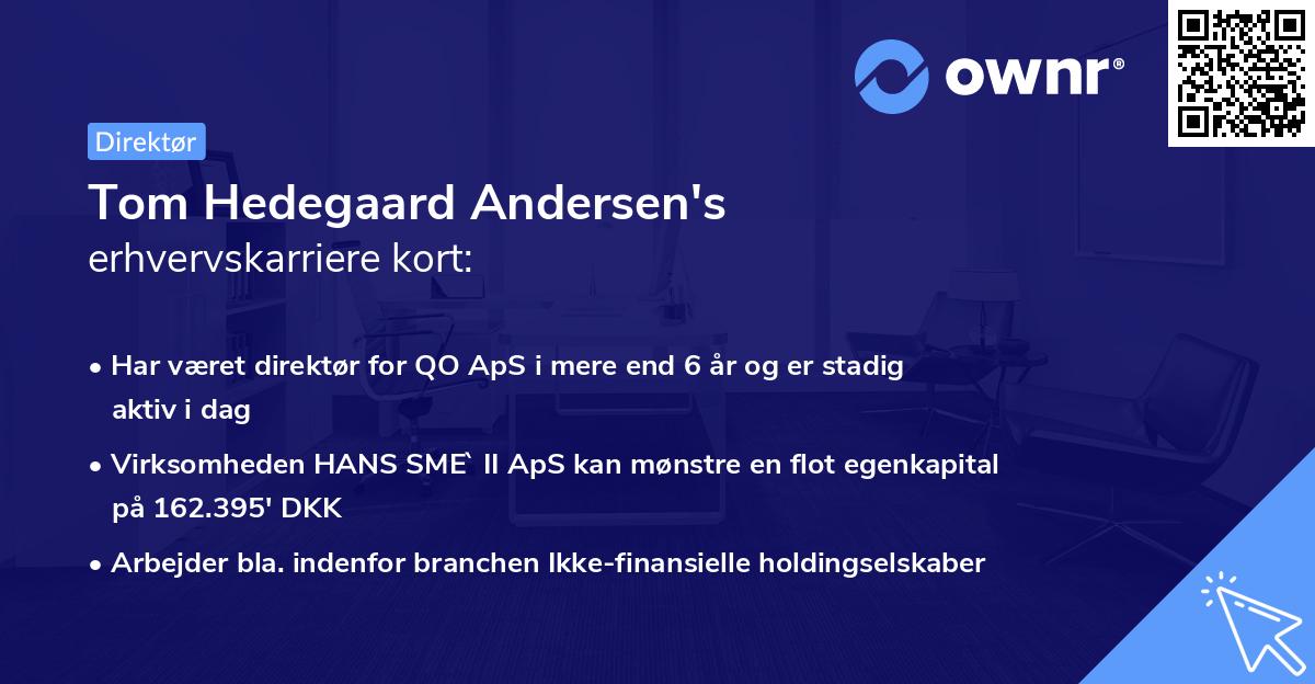 Tom Hedegaard Andersen's erhvervskarriere kort