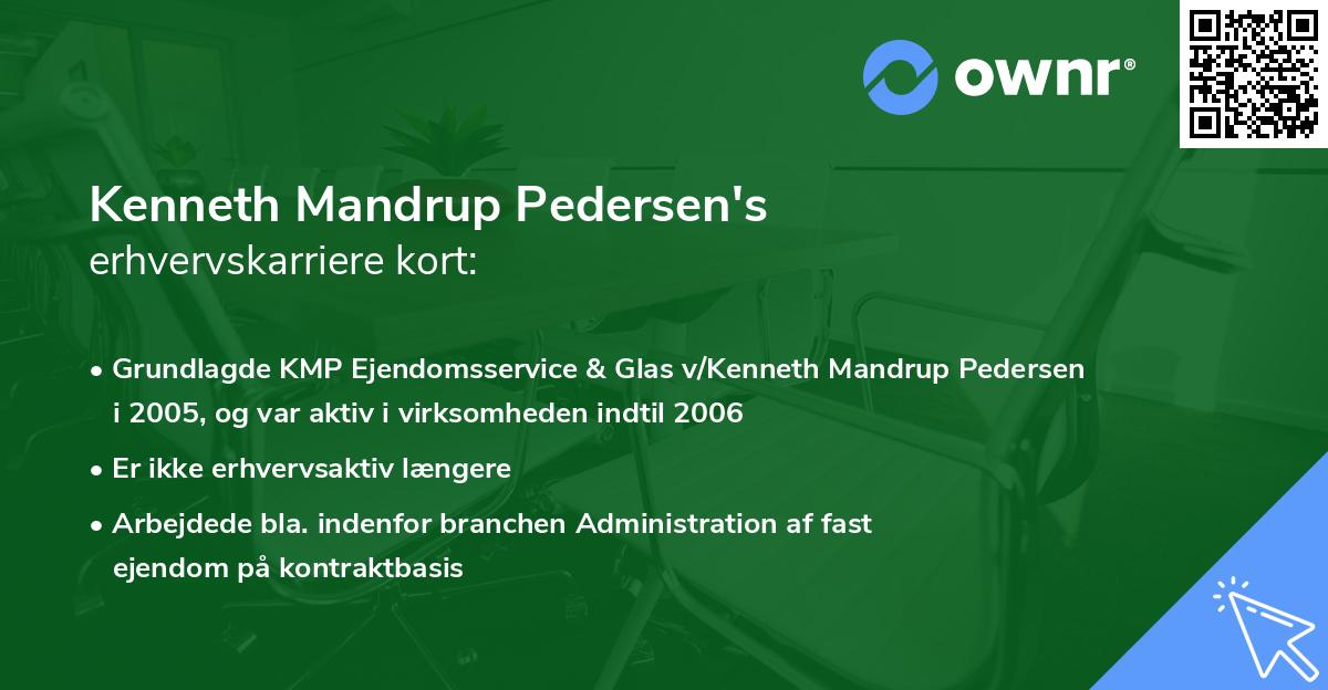 Kenneth Mandrup Pedersen's erhvervskarriere kort