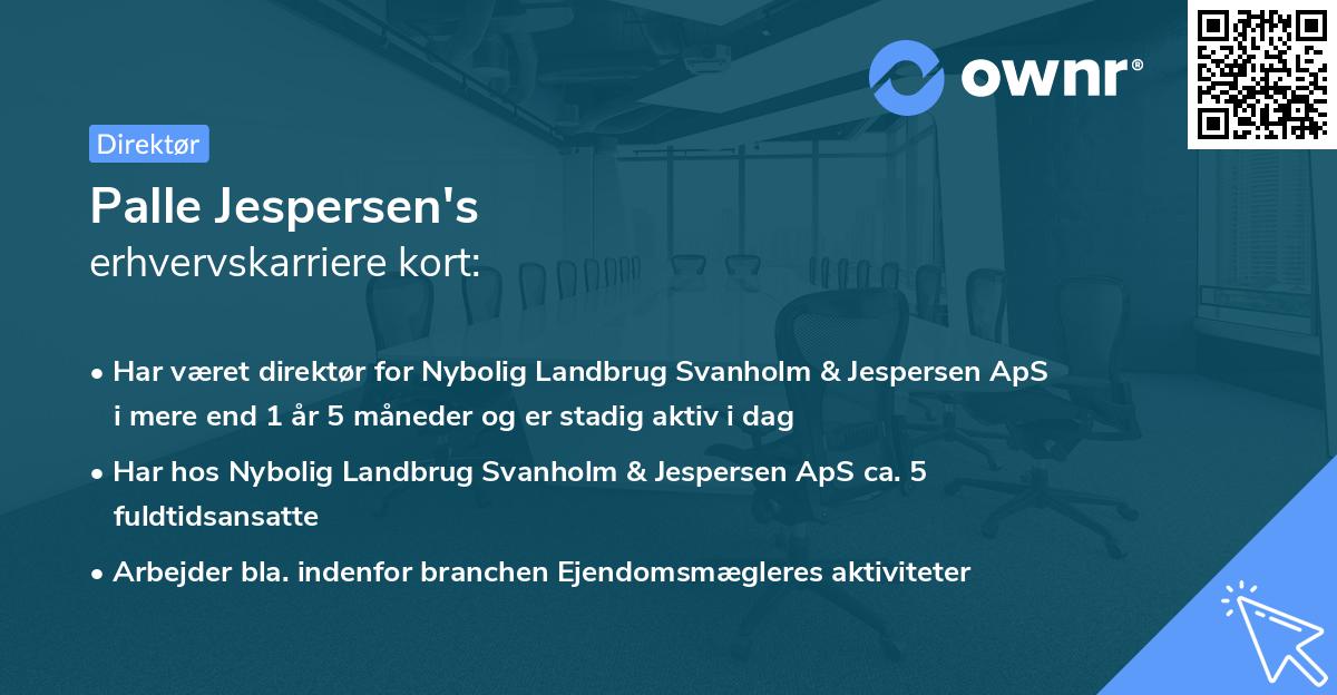 Palle Jespersen's erhvervskarriere kort