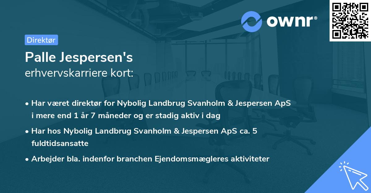 Palle Jespersen's erhvervskarriere kort