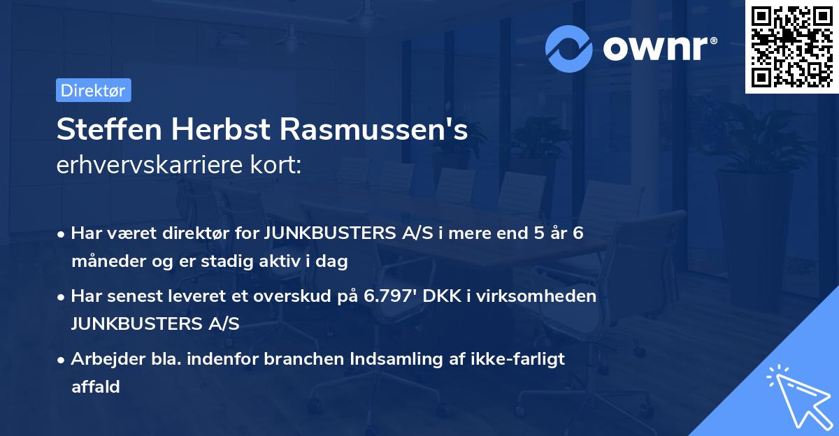 Steffen Herbst Rasmussen's erhvervskarriere kort