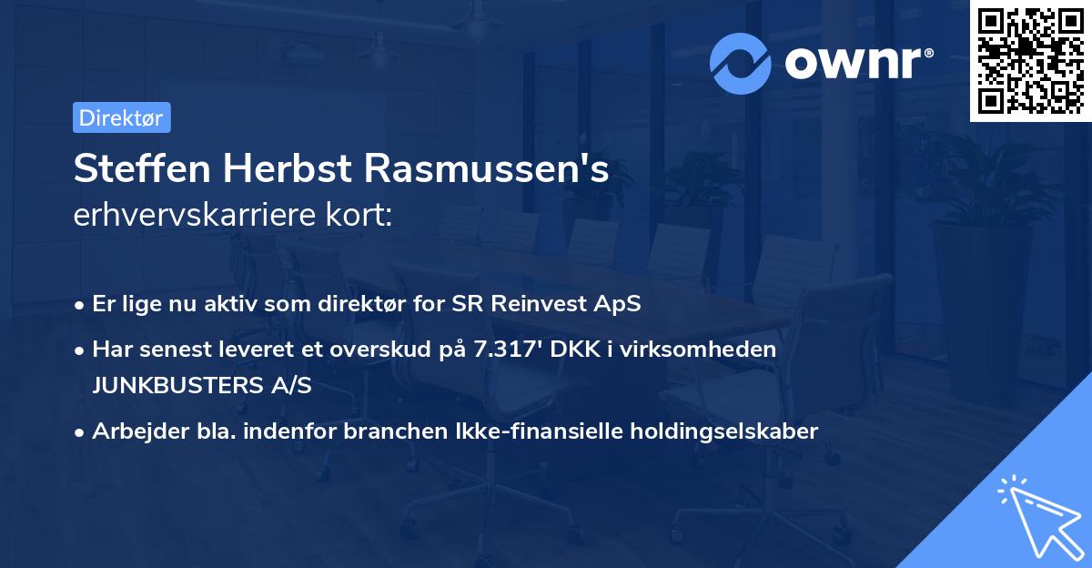 Steffen Herbst Rasmussen's erhvervskarriere kort