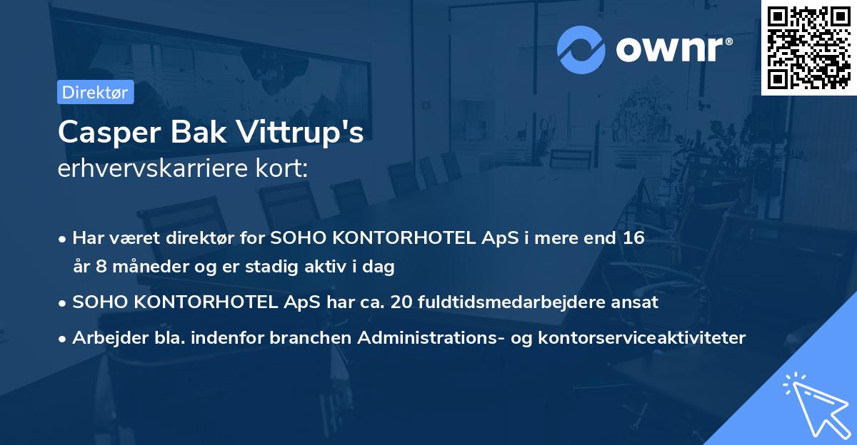 Casper Bak Vittrup's erhvervskarriere kort