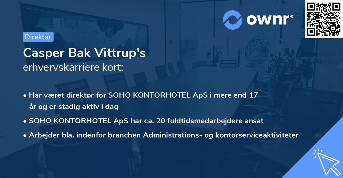 Casper Bak Vittrup's erhvervskarriere kort