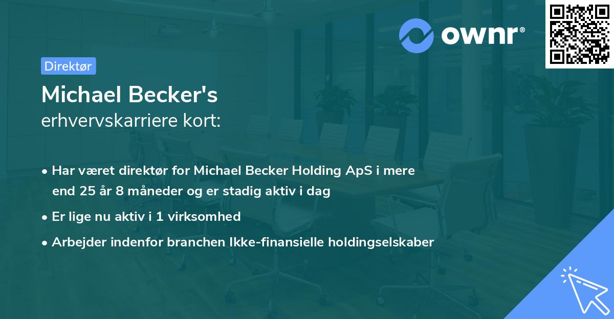 Michael Becker's erhvervskarriere kort