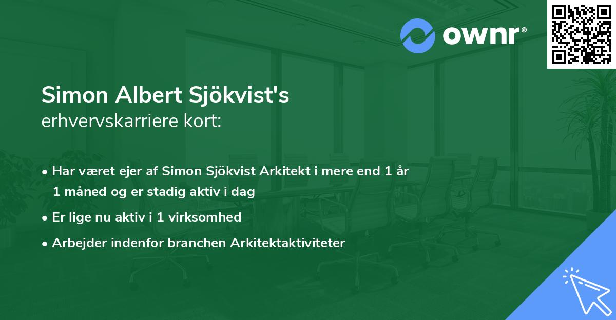 Simon Albert Sjökvist's erhvervskarriere kort
