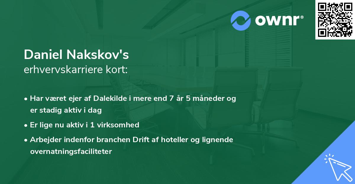 Daniel Nakskov's erhvervskarriere kort