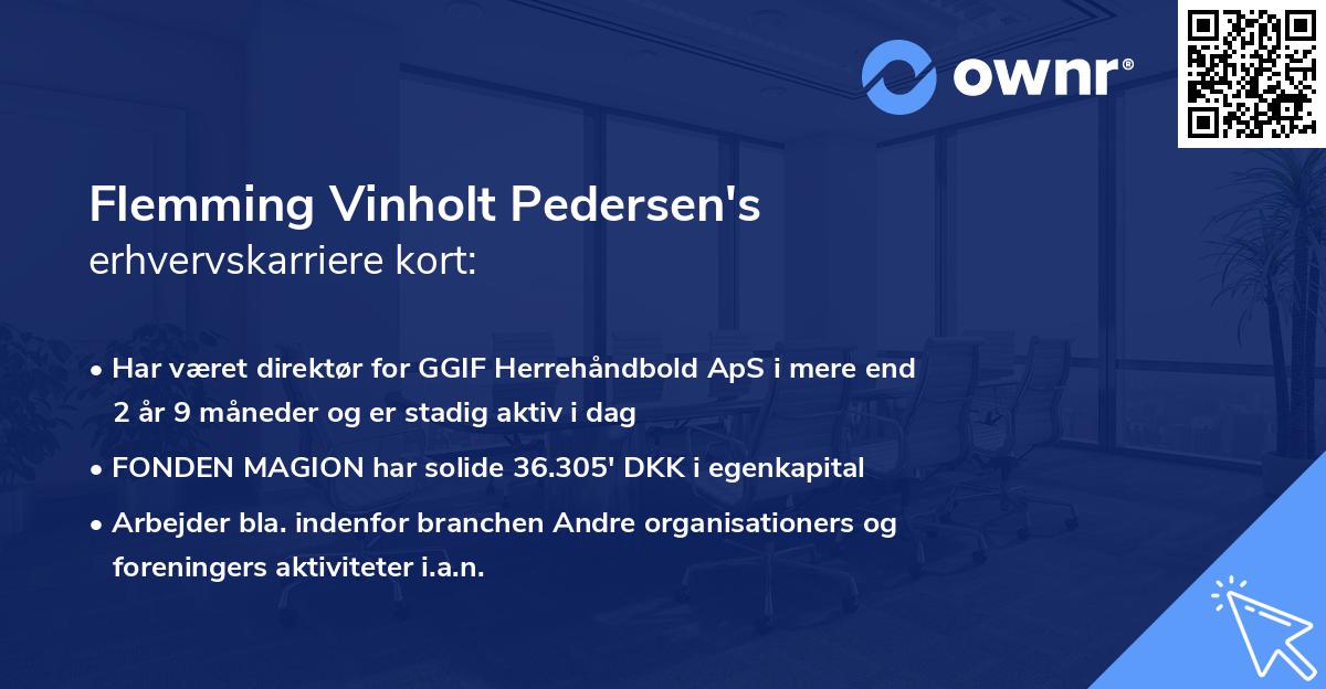 Flemming Vinholt Pedersen's erhvervskarriere kort