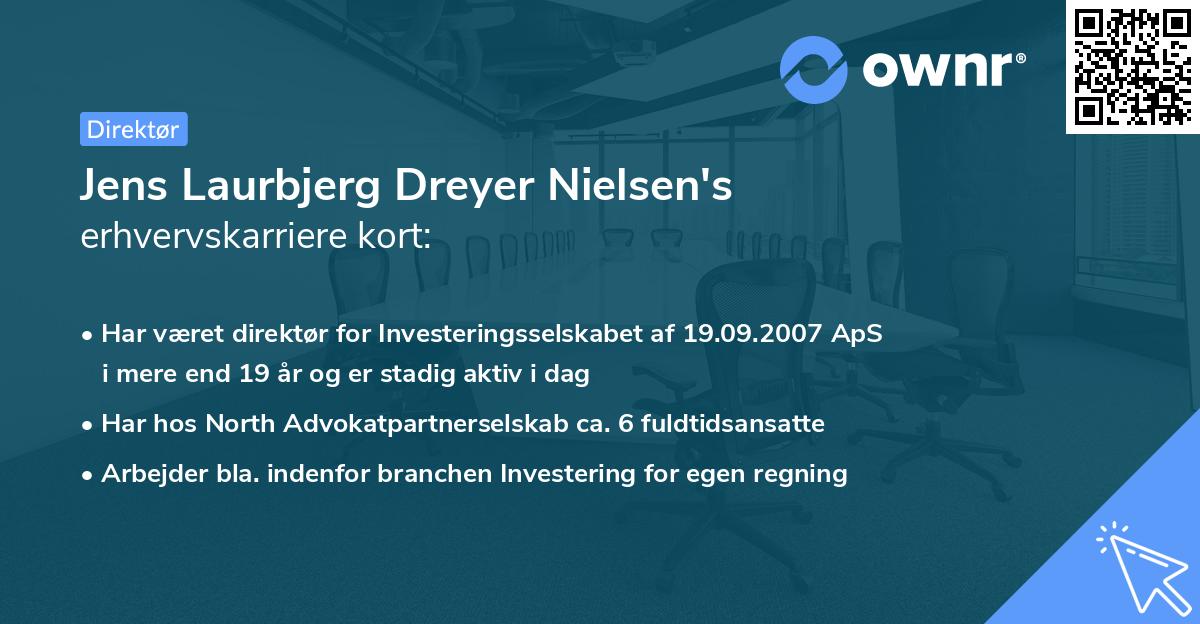 Jens Laurbjerg Dreyer Nielsen's erhvervskarriere kort
