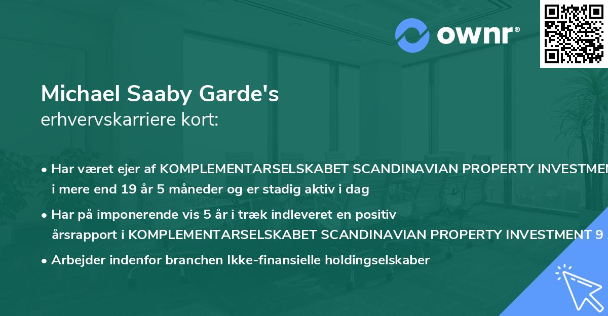 Michael Saaby Garde's erhvervskarriere kort