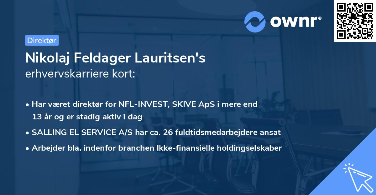 Nikolaj Feldager Lauritsen's erhvervskarriere kort