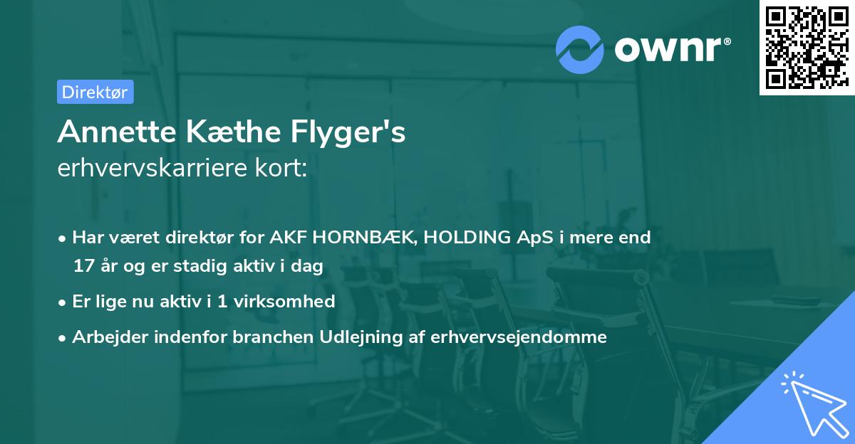 Annette Kæthe Flyger's erhvervskarriere kort