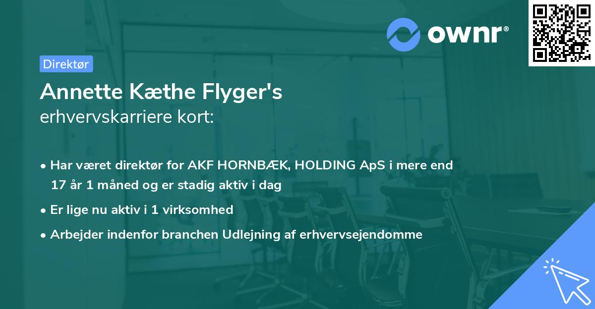 Annette Kæthe Flyger's erhvervskarriere kort