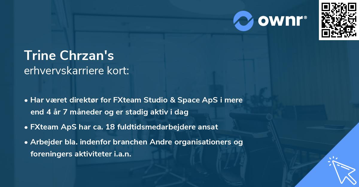 Trine Chrzan's erhvervskarriere kort