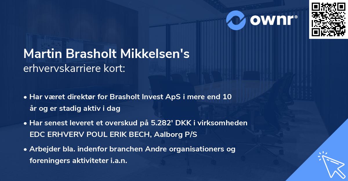 Martin Brasholt Mikkelsen's erhvervskarriere kort