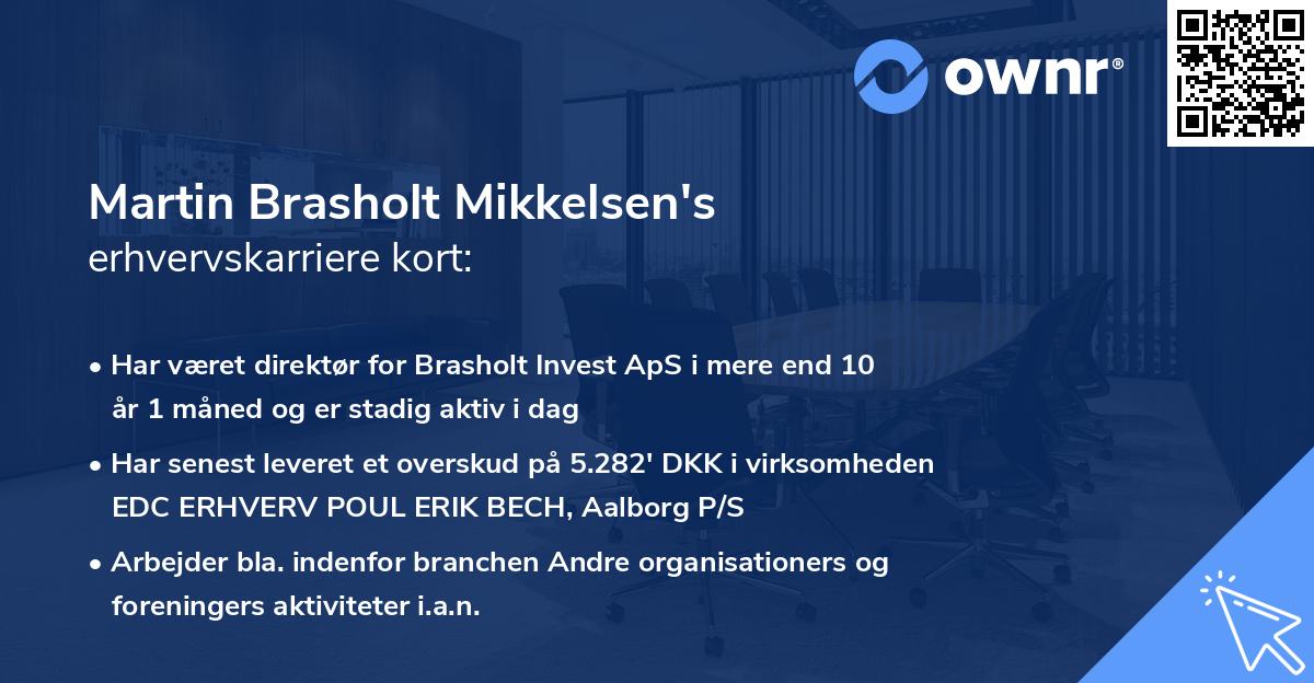 Martin Brasholt Mikkelsen's erhvervskarriere kort