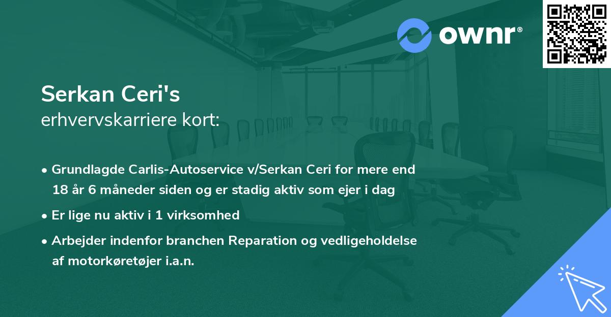 Serkan Ceri's erhvervskarriere kort