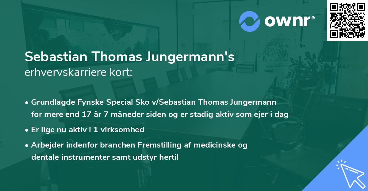 Sebastian Thomas Jungermann's erhvervskarriere kort