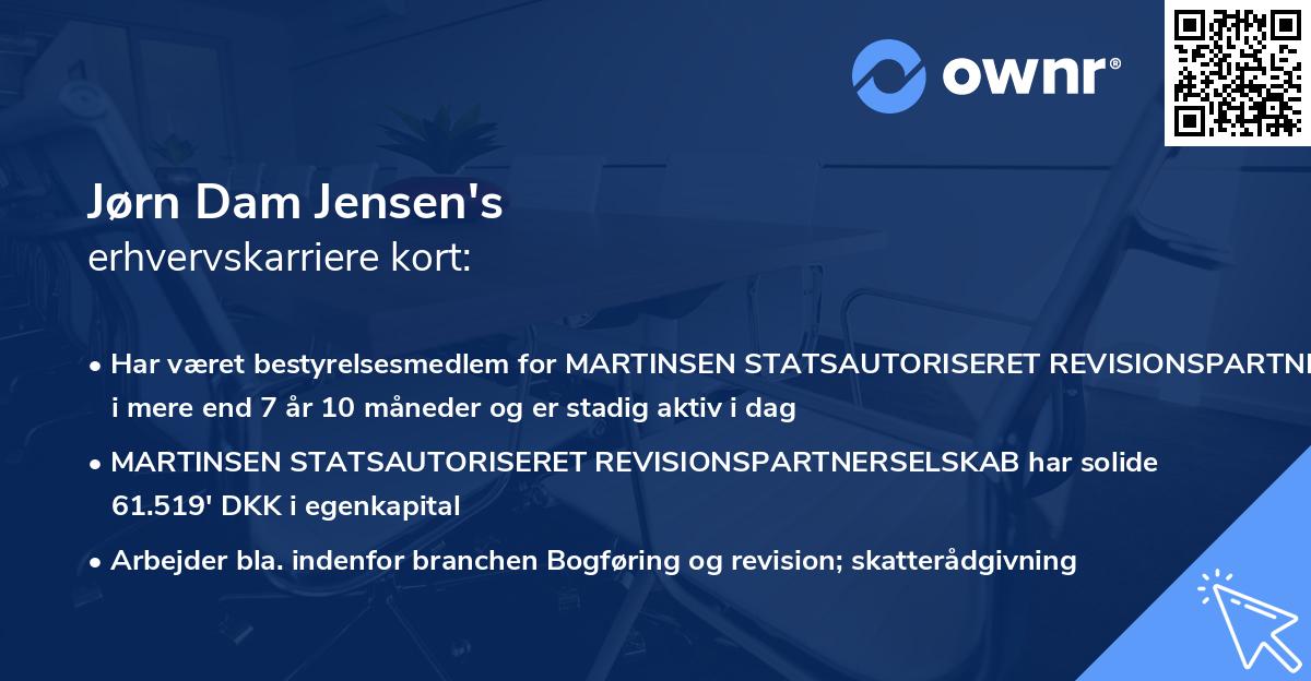 Jørn Dam Jensen's erhvervskarriere kort