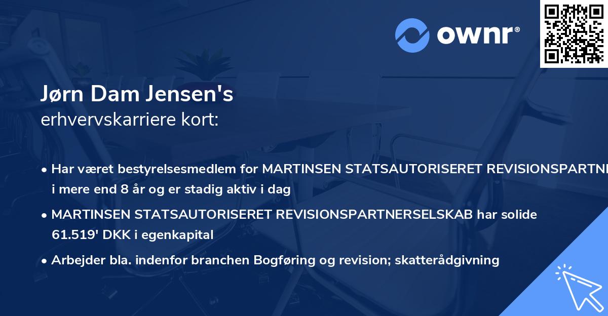 Jørn Dam Jensen's erhvervskarriere kort