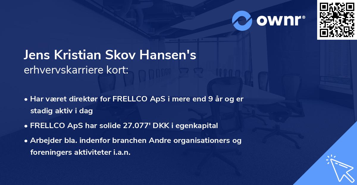Jens Kristian Skov Hansen's erhvervskarriere kort
