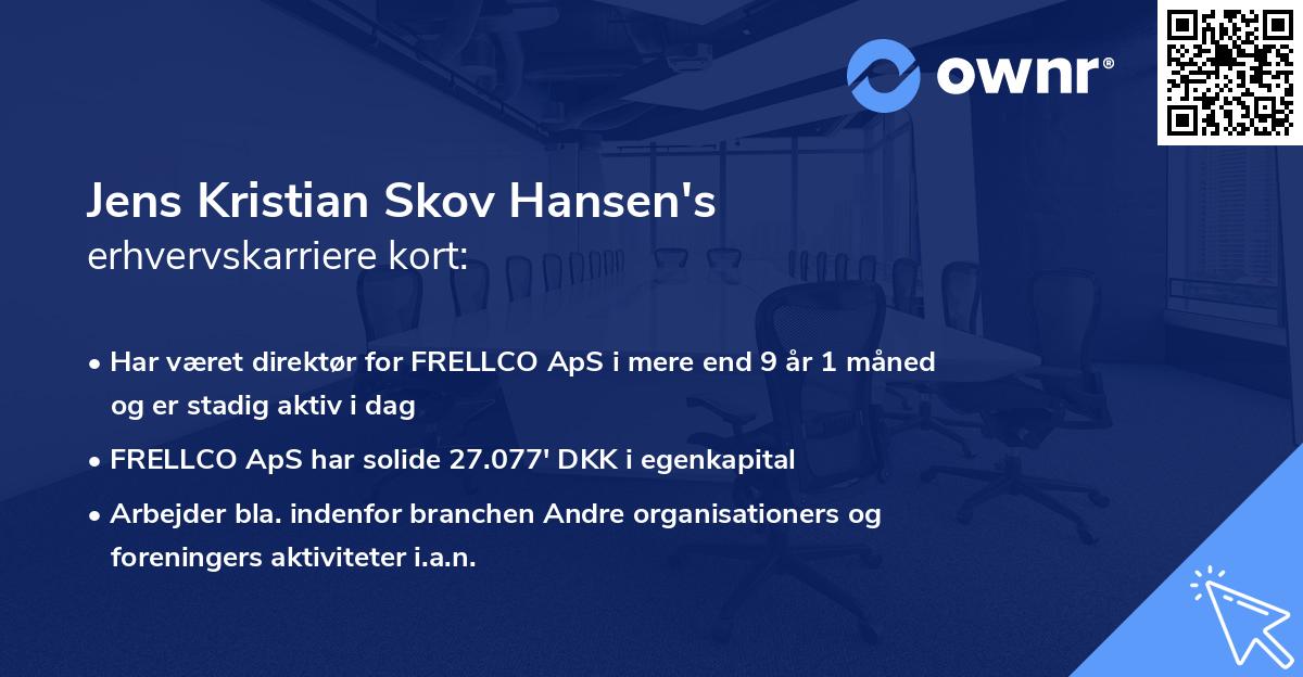 Jens Kristian Skov Hansen's erhvervskarriere kort