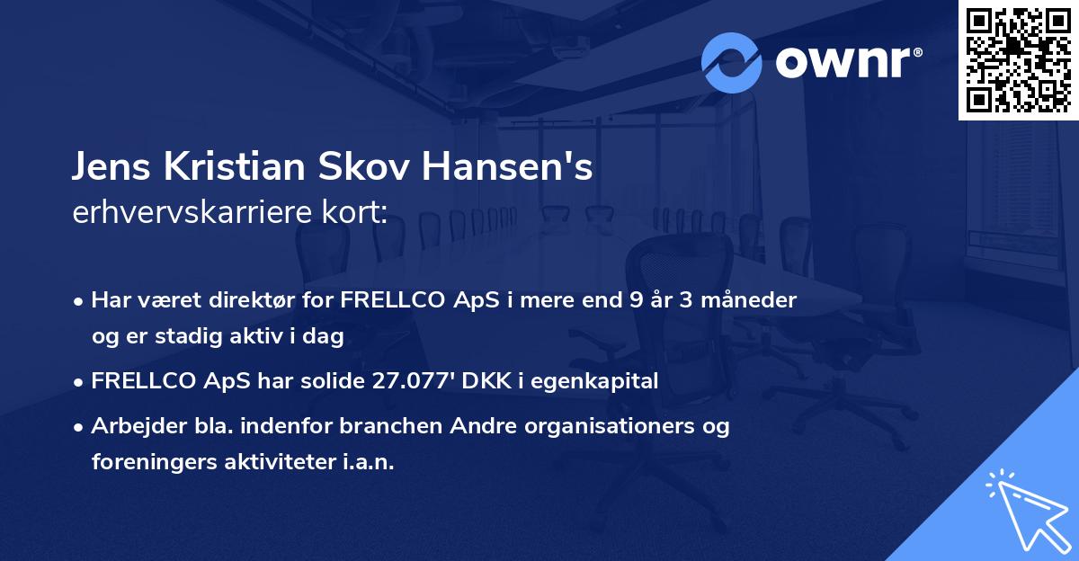 Jens Kristian Skov Hansen's erhvervskarriere kort